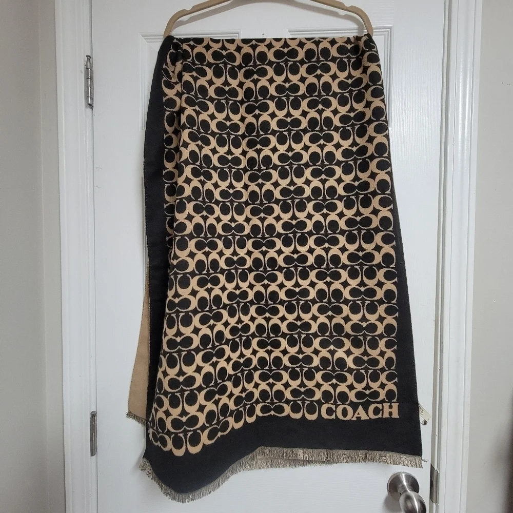 Coach Signature Reversible Scarf.